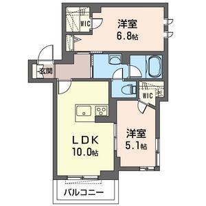 セント シーズン(2LDK/3階)の間取り写真