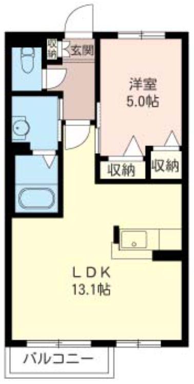 アピア泉・II(1LDK/2階)の間取り写真