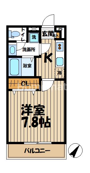 リブリ・めじろ(1K/3階)の間取り写真