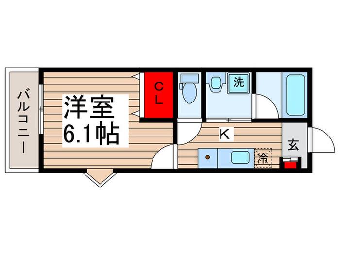 市川市南行徳二丁目(1K/1階)の間取り写真