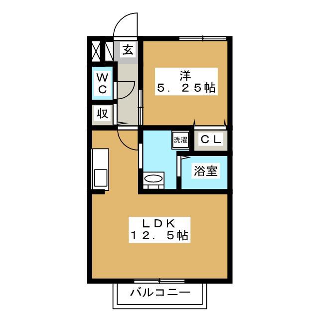 リヴェールメゾン御園(1LDK/2階)の間取り写真