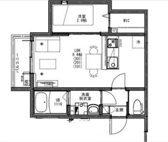 KEIAI RESIDENCE せんげん台VI(1LDK/3階)の間取り写真