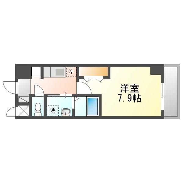 あうん荘(1K/1階)の間取り写真