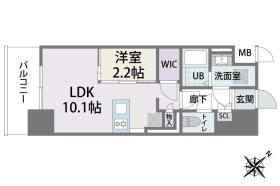 ラクラス博多Ⅱ(1LDK/6階)の間取り写真