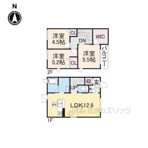 NIFTY CUBE(3LDK/1階)の間取り写真