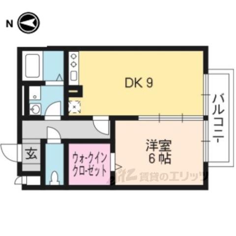 瀬田メディエートプラザB(1LDK/2階)の間取り写真
