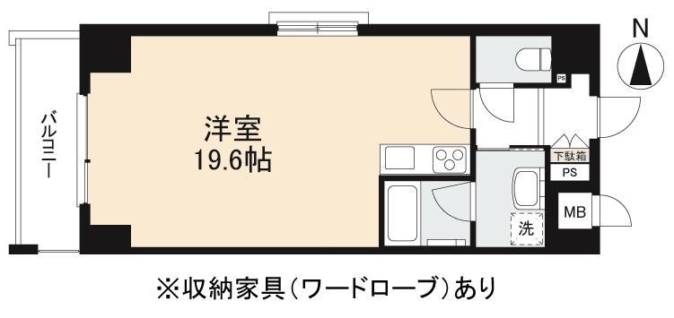 PASAR古新町(ワンルーム/10階)の間取り写真