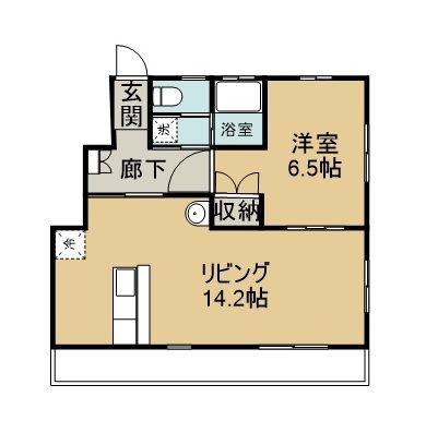 コーポ・ヒロセ(1LDK/1階)の間取り写真