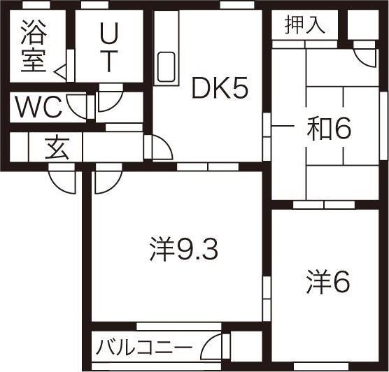 JR東北本線 岩手飯岡駅 徒歩8分 2階建 築31年(3DK/2階)の間取り写真