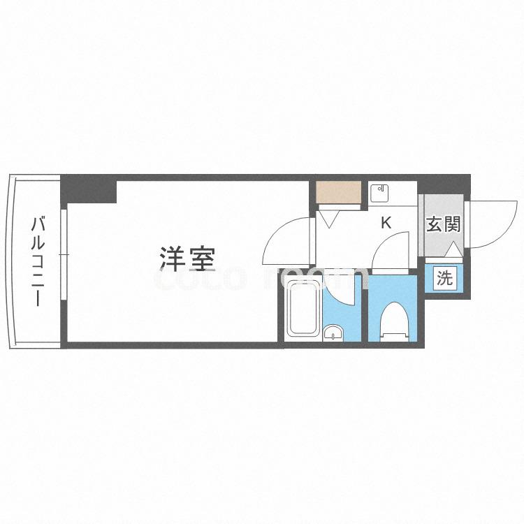 ラナップスクエア新福島(1K/7階)の間取り写真