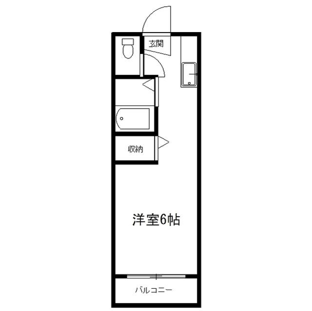 パーソナルマンション上谷(1K/2階)の間取り写真