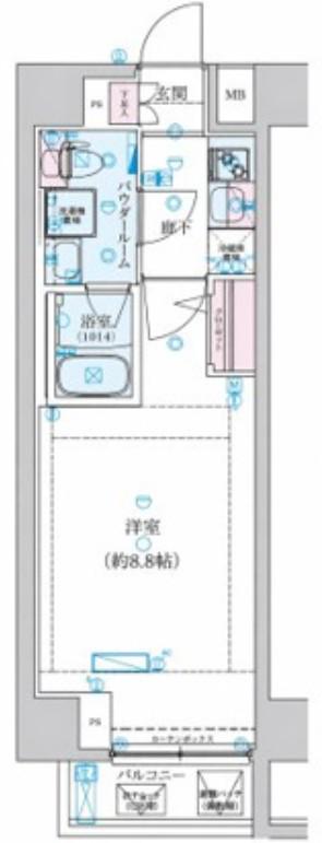 CROSTONE川崎(1K/5階)の間取り写真