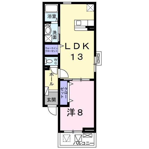 グラン グラン(1LDK/2階)の間取り写真