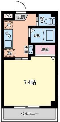 シャトレ吉祥寺(1K/2階)の間取り写真