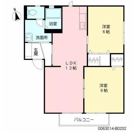 リーブル21(2LDK/2階)の間取り写真