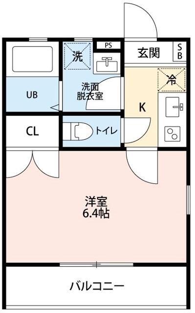 CIEL BLEU南林間(1K/3階)の間取り写真