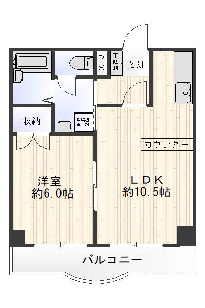 メゾンフローレンス(1LDK/2階)の間取り写真