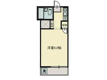 グレイスハイム朝霞(1K/2階)の間取り写真