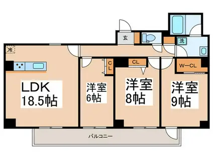 LA CASA FELICE(3LDK/7階)の間取り写真