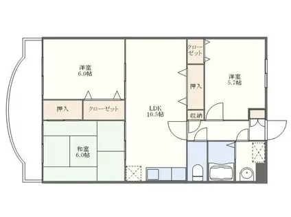 LIBERTEI(3LDK/2階)の間取り写真