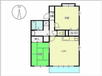 サニーハイツ(2LDK/2階)の間取り写真
