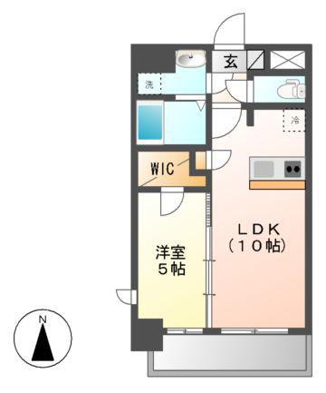 プレサンス栄ブリオ(1LDK/7階)の間取り写真