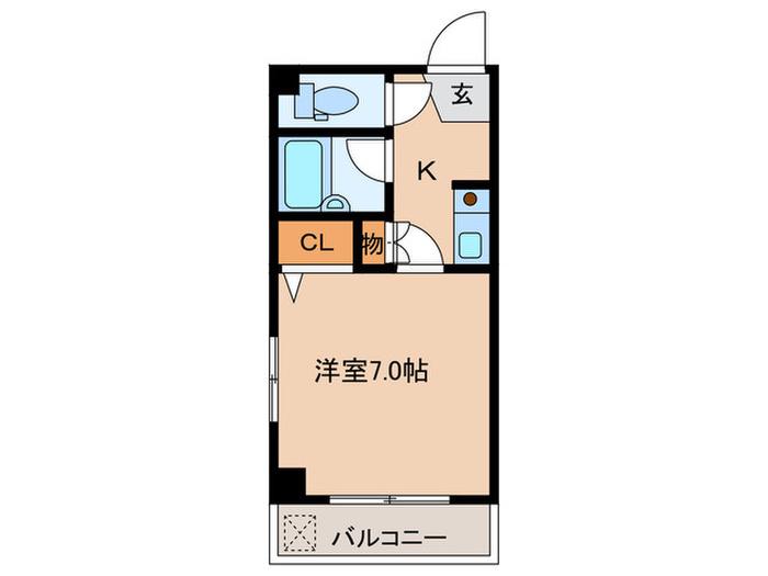 エミーナ(1K/2階)の間取り写真