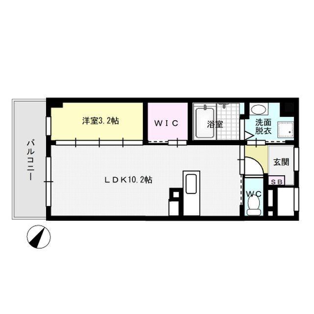 NEUESLAND(1LDK/3階)の間取り写真