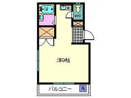 カティーサーク(ワンルーム/2階)の間取り写真