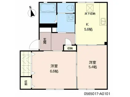 ヴィラシャーメゾン八屋 (2K/1階)の間取り写真