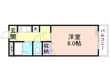 YESTAIN(1K/3階)の間取り写真