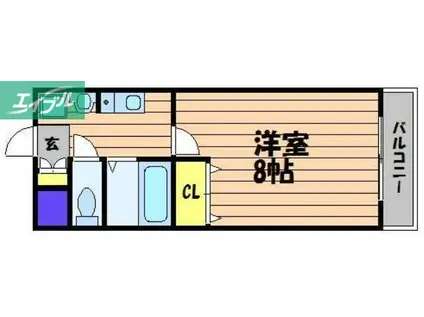 パラッツォ21(1K/3階)の間取り写真