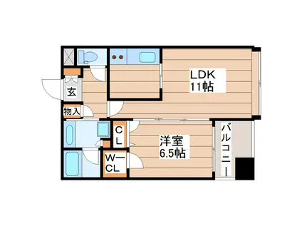 グランビュー青葉通(1LDK/7階)の間取り写真