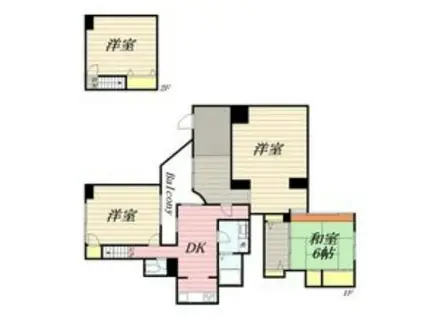 サンジミニアーノハウス(4SDK/1階)の間取り写真