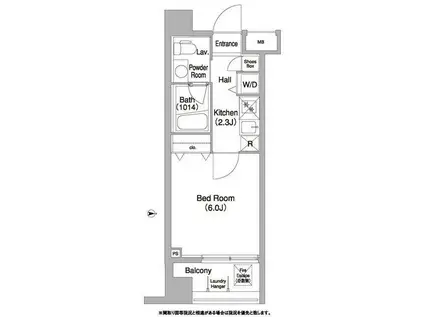 コンフォリア本所吾妻橋 0204(1K/2階)の間取り写真