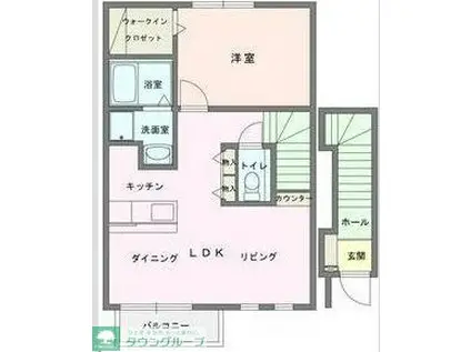 サンパティークI(1LDK/2階)の間取り写真