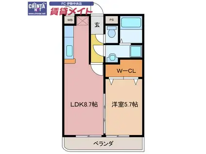 アルタイル(1LDK/3階)の間取り写真