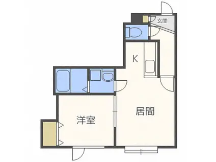 エントシュパンネンIII(1LDK/2階)の間取り写真
