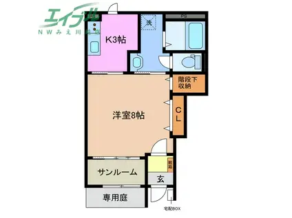 コート あん(1K/1階)の間取り写真