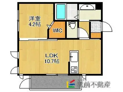 サザンクロス(1LDK/1階)の間取り写真