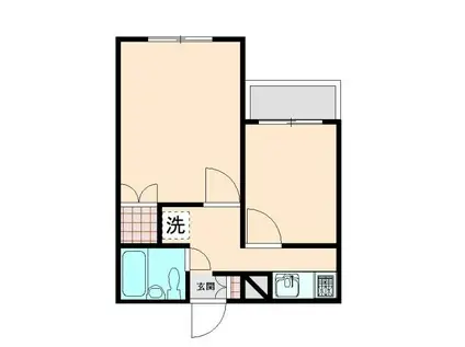 ラ フォンテ越谷(2K/1階)の間取り写真