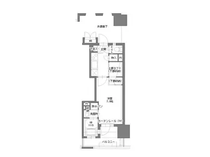 アクタス博多Vタワー(1K/3階)の間取り写真