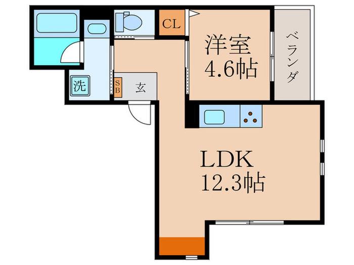 HARUKOMA-SO(1LDK/2階)の間取り写真