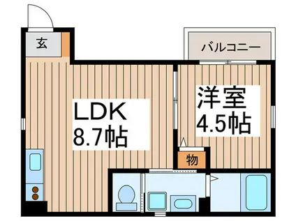 ファインレイバー(1LDK/3階)の間取り写真