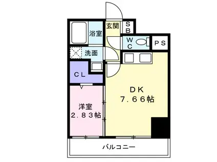 FREEDOM RESIDENCE 松原上田Ⅱ(1DK/6階)の間取り写真