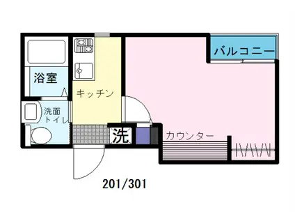 LOTUS ZUSHI(1K/3階)の間取り写真