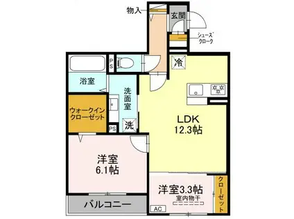 メゾン ド ソルテ(2LDK/2階)の間取り写真