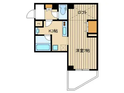 CITY PRIME 桜(ワンルーム/1階)の間取り写真