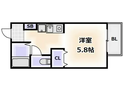 APARTMENTHOUSE NASARAN(1K/1階)の間取り写真