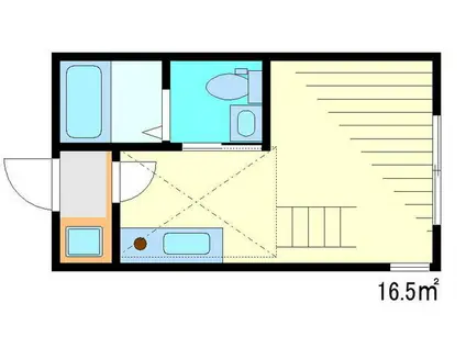 セブンフェリオ(ワンルーム/1階)の間取り写真